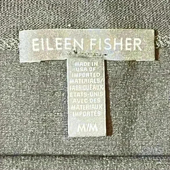 EILEEN FISHER Bateau Neck Mini Dress Size Medium Stretch Lightweight Crepe Wash - Picture 3 of 6